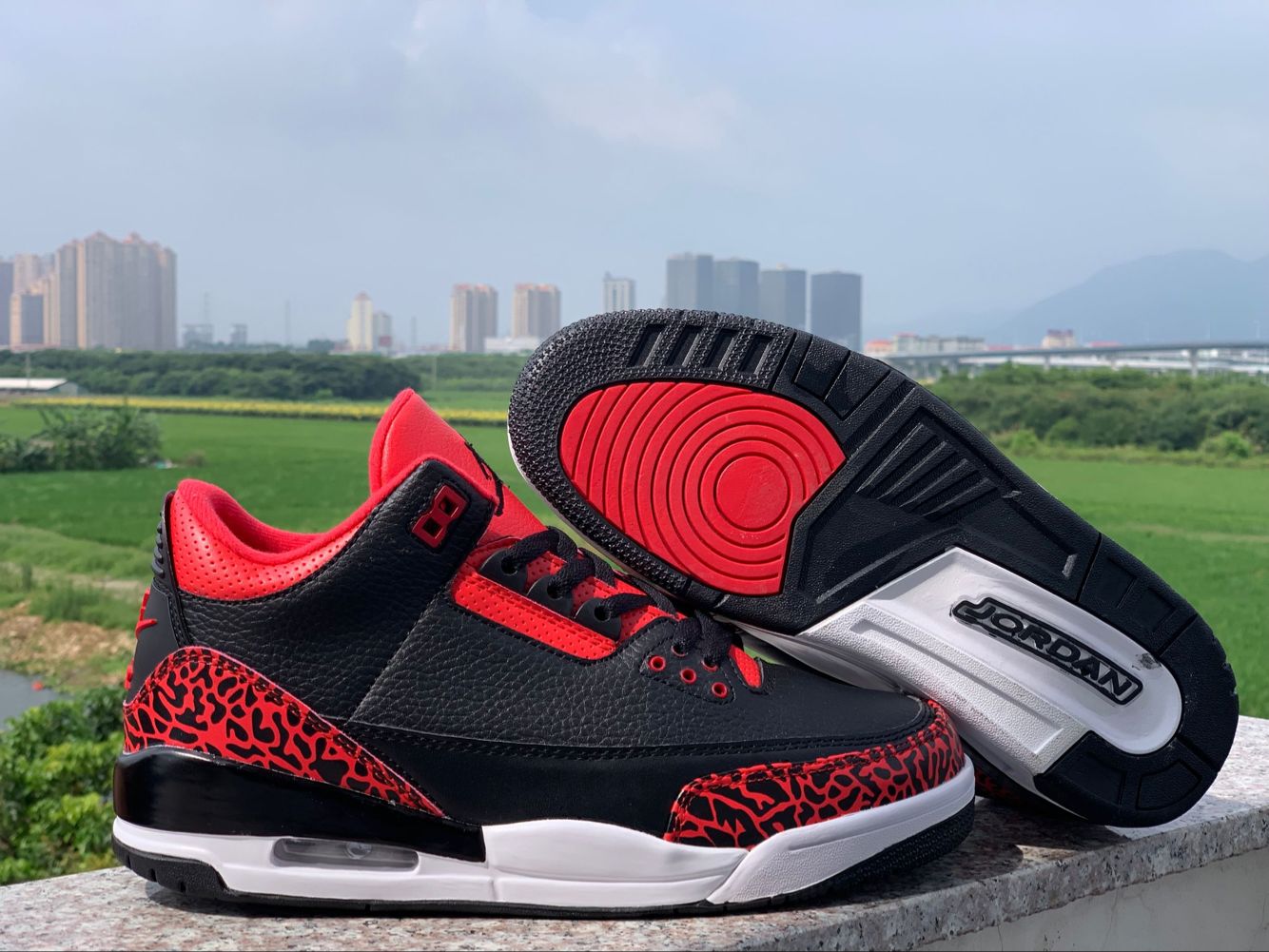 2019 Air Jordan 3 Bred Red Black Shoes - Click Image to Close